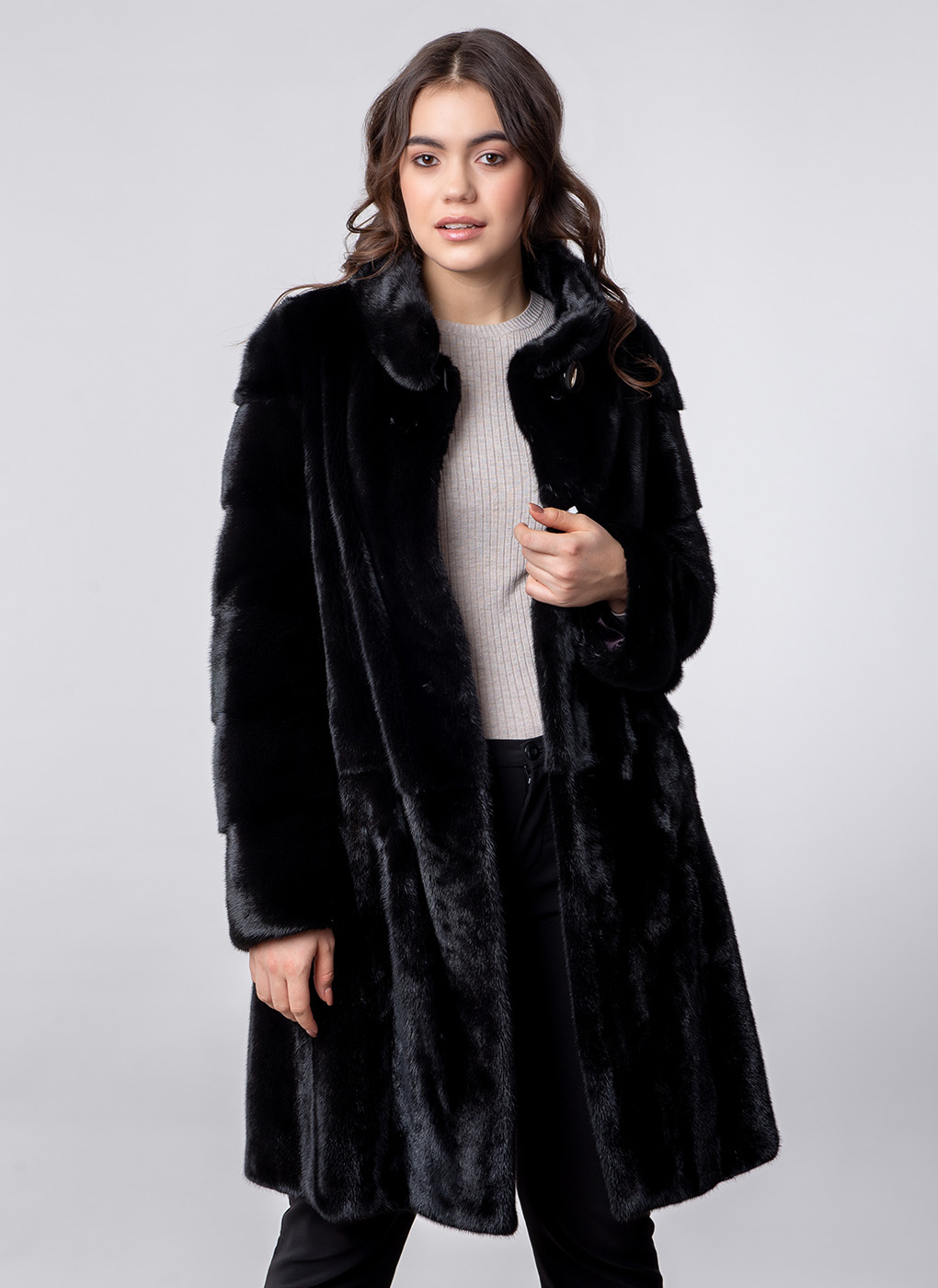 

Шуба женская Каляев 58761 коричневая 50, 58761