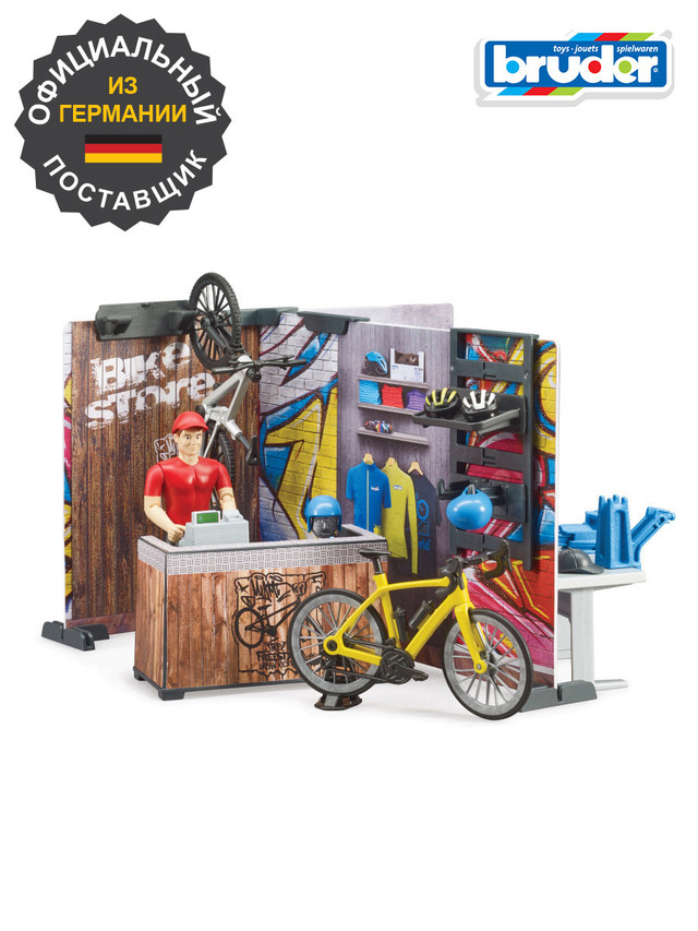 Набор Bruder Велосипедный магазин 63-120 стойка для ремонта велосипедов bbb multimount btl 60