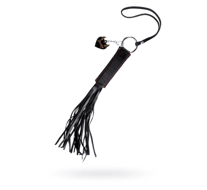 Плеть Pecado BDSM Классическая натуральная кожа черная