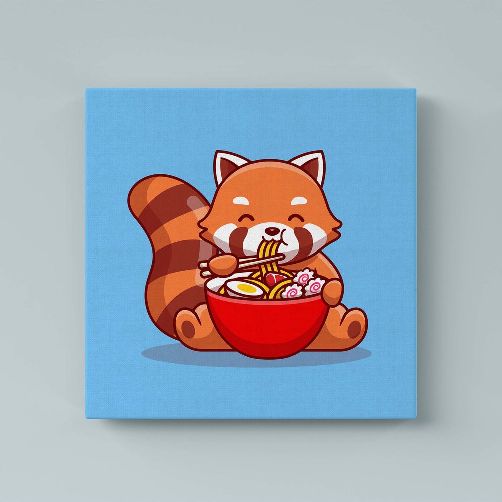 

Картина Red Panda Красная Панда Кушает - p5357540х60