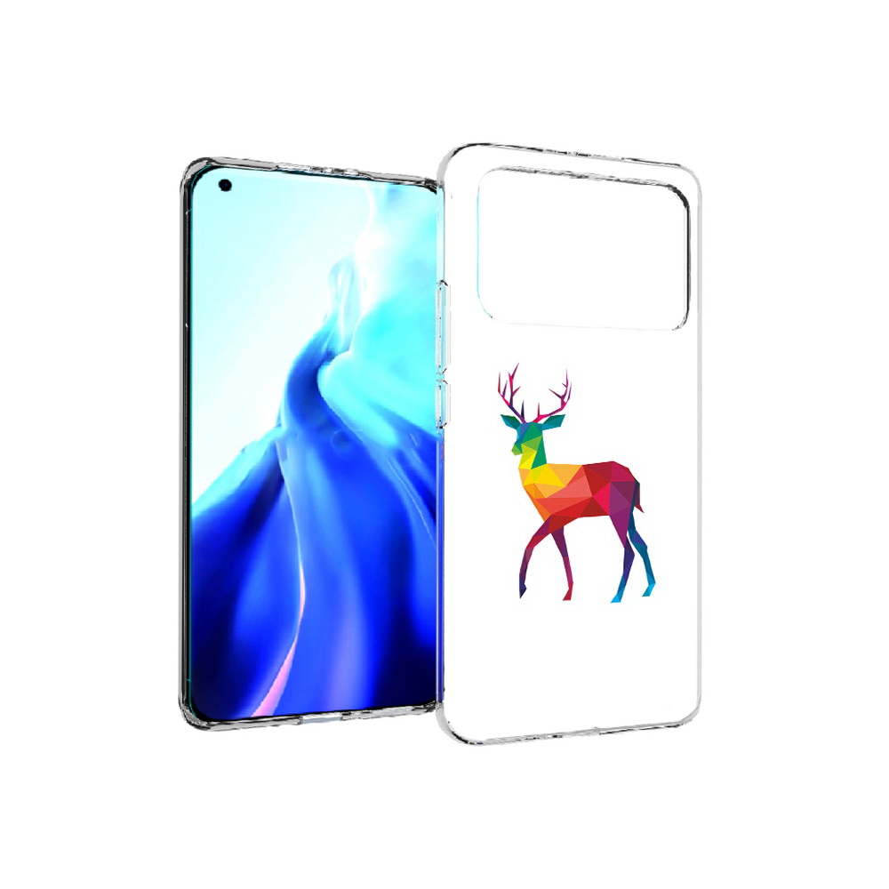 

Чехол MyPads Tocco для Xiaomi Mi 11 Ultra геометрический олень (PT160500.261.286), Прозрачный, Tocco