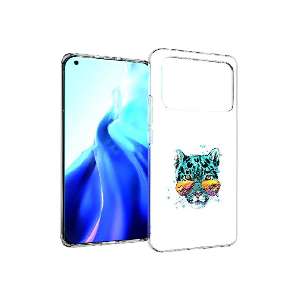 

Чехол MyPads Tocco для Xiaomi Mi 11 Ultra голубой лео (PT160500.261.294), Прозрачный, Tocco