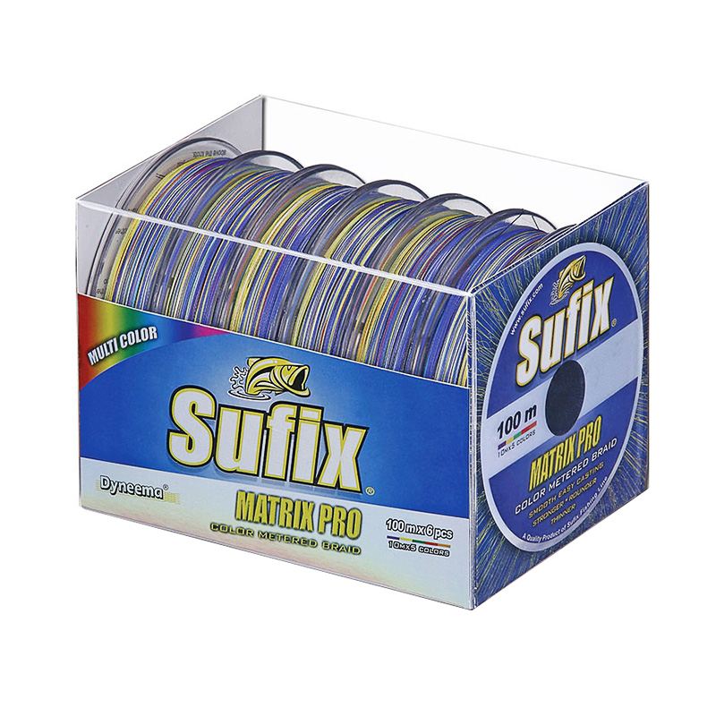 

Леска плетеная Sufix Matrix Pro x6 0,2 мм, 100 м, 18 кг, multicolor, Разноцветный, Matrix Pro x6