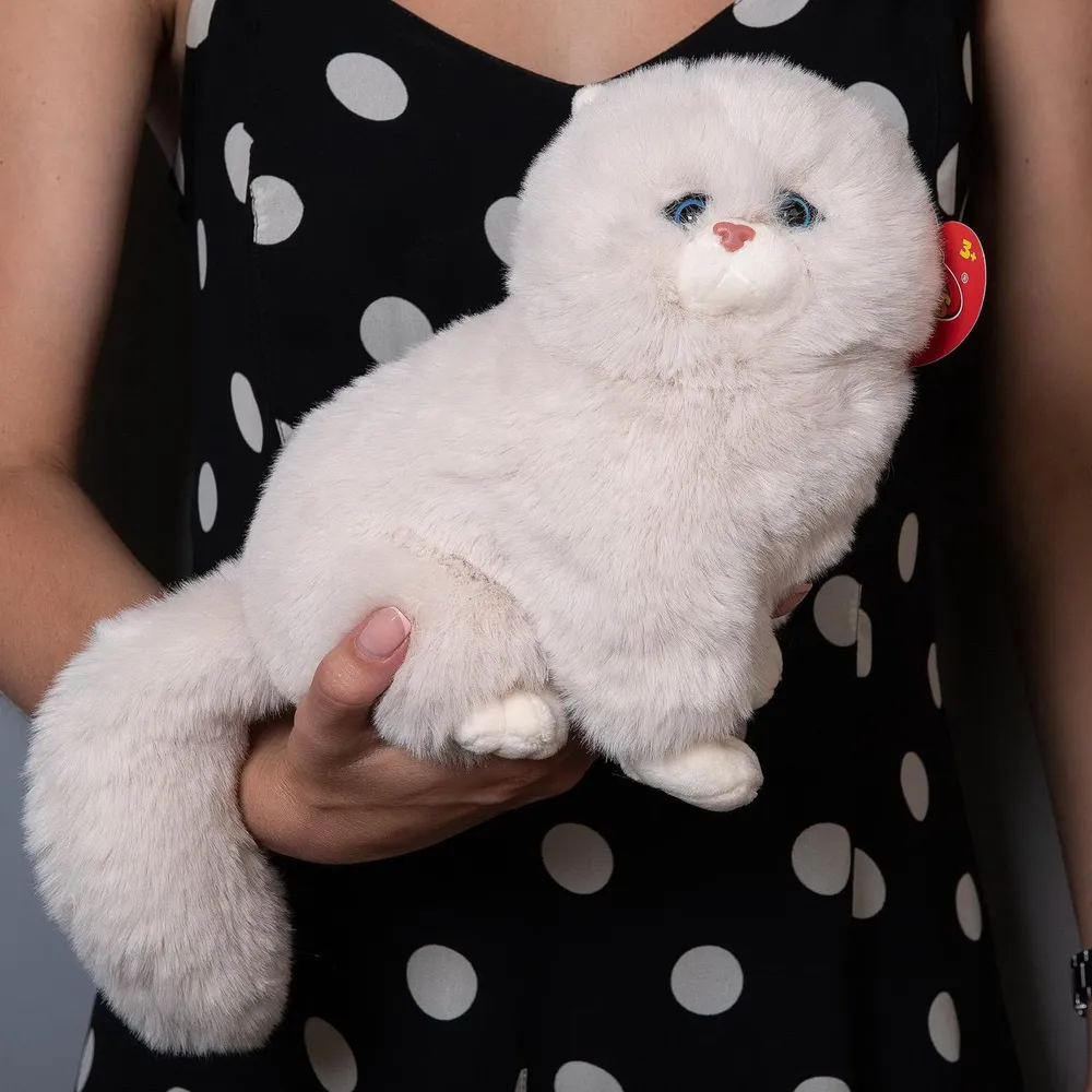 фото Мягкая игрушка abtoys домашние любимцы. кошка персидская бежевая, 20см junfa toys ltd.