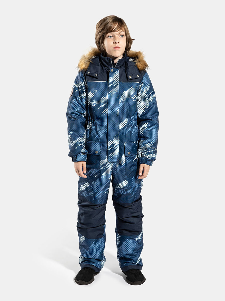 

Комбинезон детский KISU W23-30602P M, 9021, 140, Синий, W23-30602P M