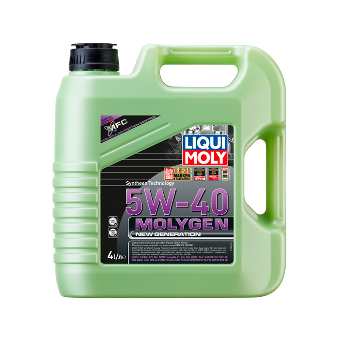 фото Моторное масло liquimoly molygen new generation 5w-40 синтетическое 9054/39051, 4 л liqui moly