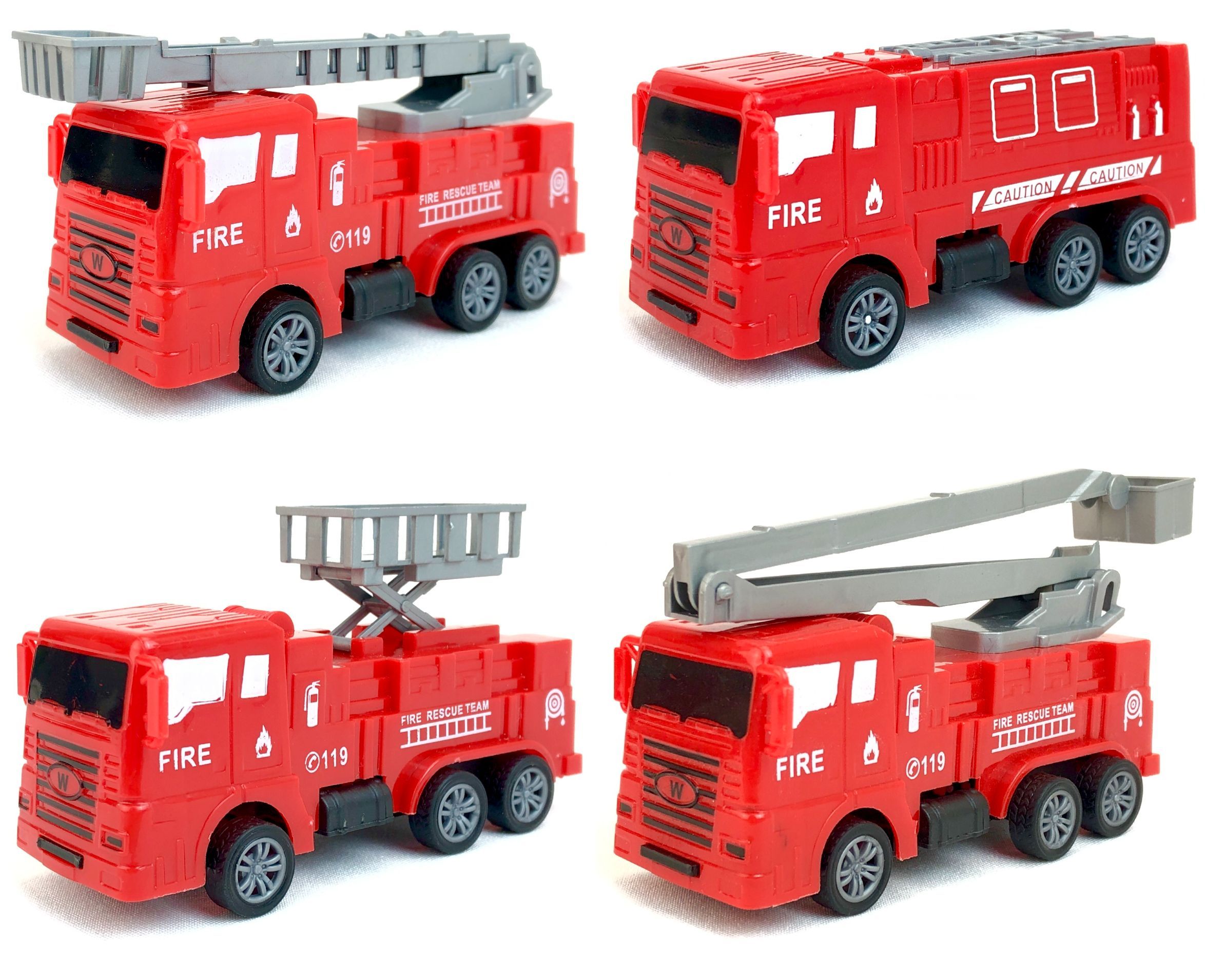 фото Набор пожарных машинок playsmart fire control, 4 шт., подвижные детали