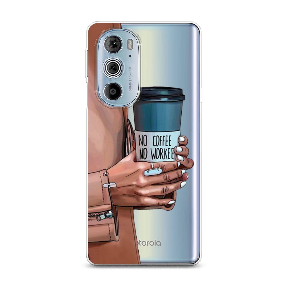 фото Силиконовый чехол "no coffee" на motorola edge 30 pro awog