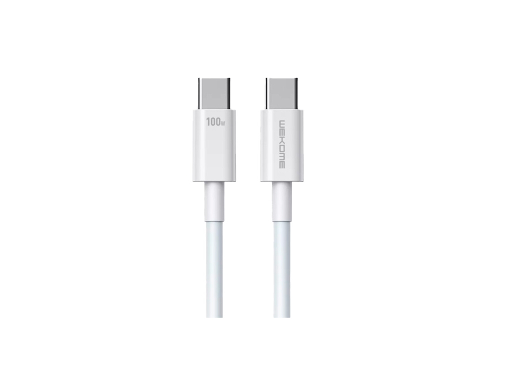 Кабель USB Type-C-USB Type-C Wekome WDC-182 1м белый