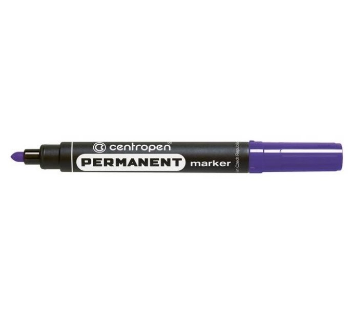 

Маркер перманент. CENTROPEN PERMANENT 2,5 мм фиол. круглый, Фиолетовый