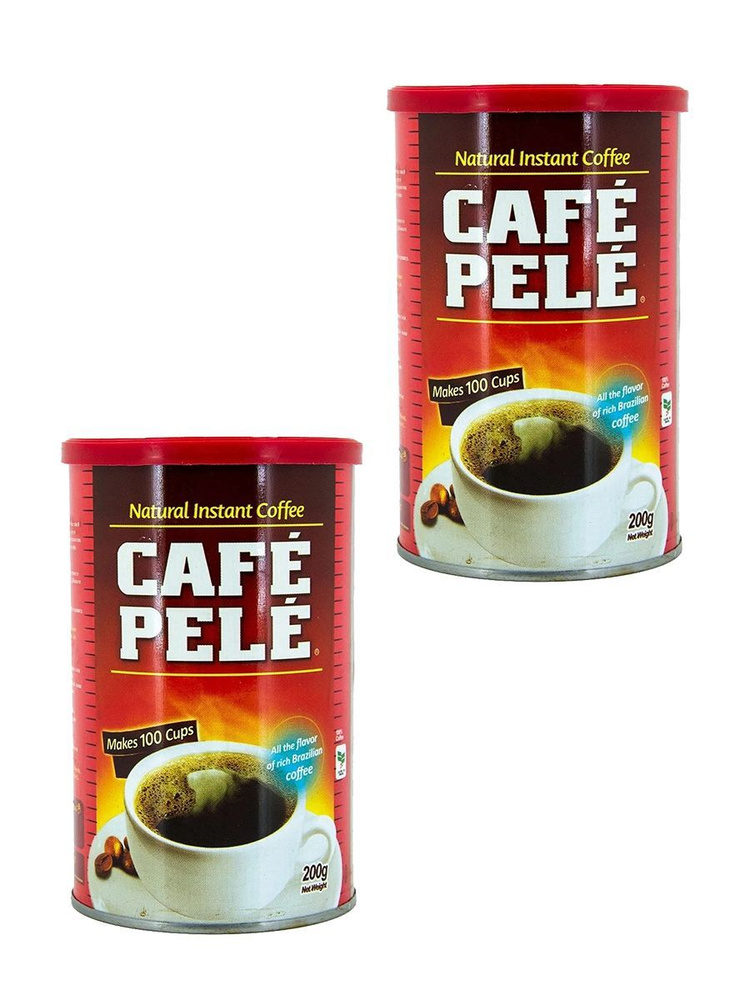 

Кофе Cafe Pele натуральный растворимый, 2 шт по 200 г, 2 шт растворимый