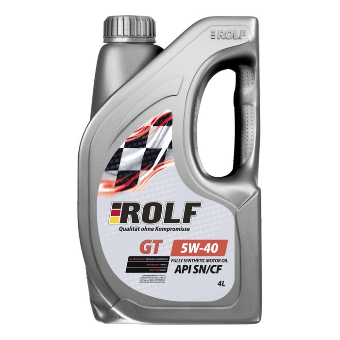 

Моторное масло NoBrand синтетическое Rolf GT 5W40 SN/CF 4л
