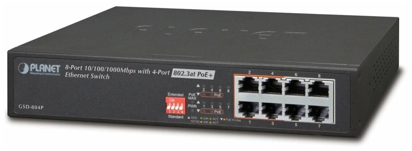 

Коммутатор Planet GSD-804P GSD-804P черный, GSD-804P