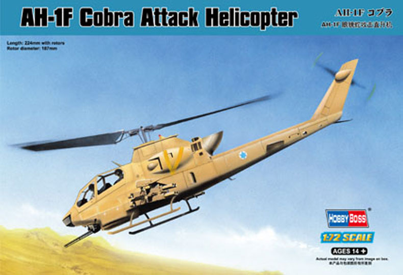 фото Сборная модель hobbyboss 1/72 ah-1f cobra attack helicopter 87224