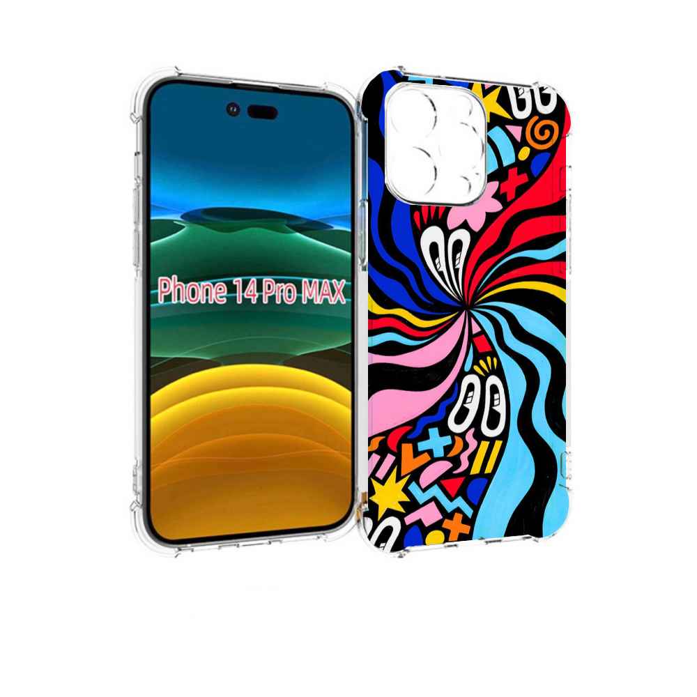 

Чехол MyPads волнистая-абстракция для iPhone 14 Pro Max, Прозрачный, Tocco