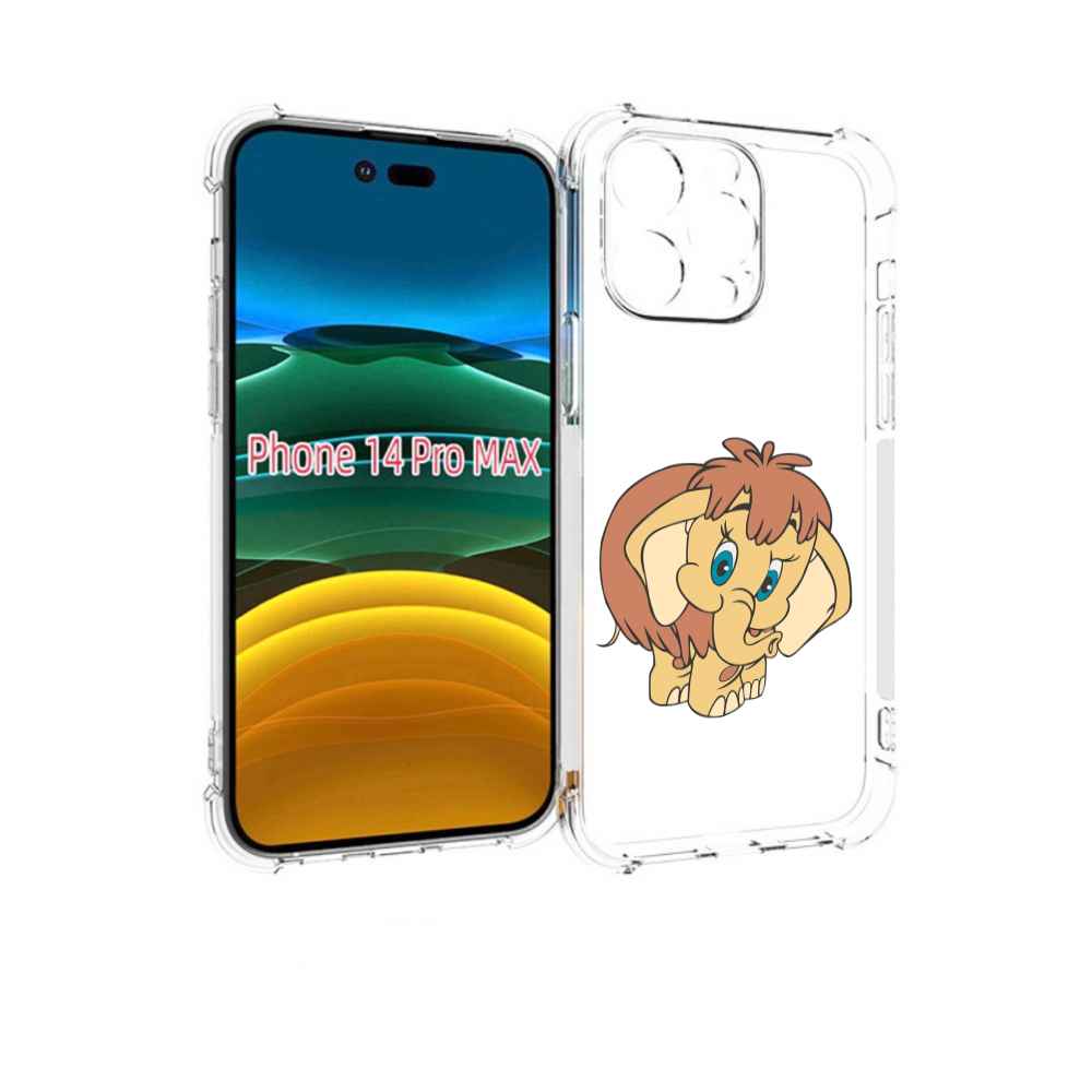 

Чехол MyPads волосатый-слоник детский для iPhone 14 Pro Max, Прозрачный, Tocco