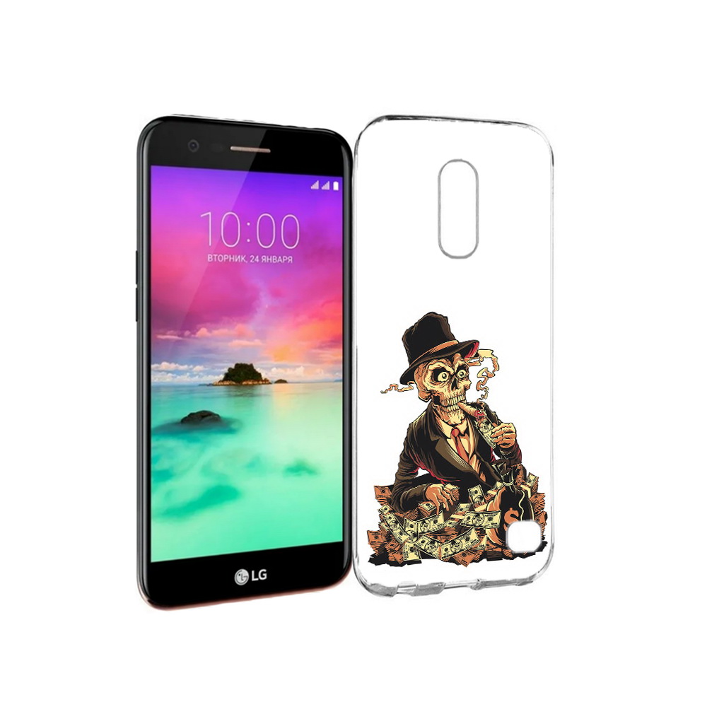 

Чехол MyPads Tocco для LG K10 (2017) нарисованный череп с сигаретой (PT53386.73.515), Прозрачный, Tocco