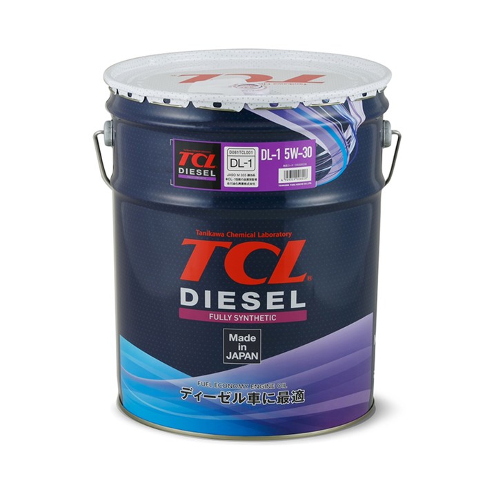 

Масло для дизельных двигателей TCL Diesel, Fully Synth, DL-1, 5W30, 20л