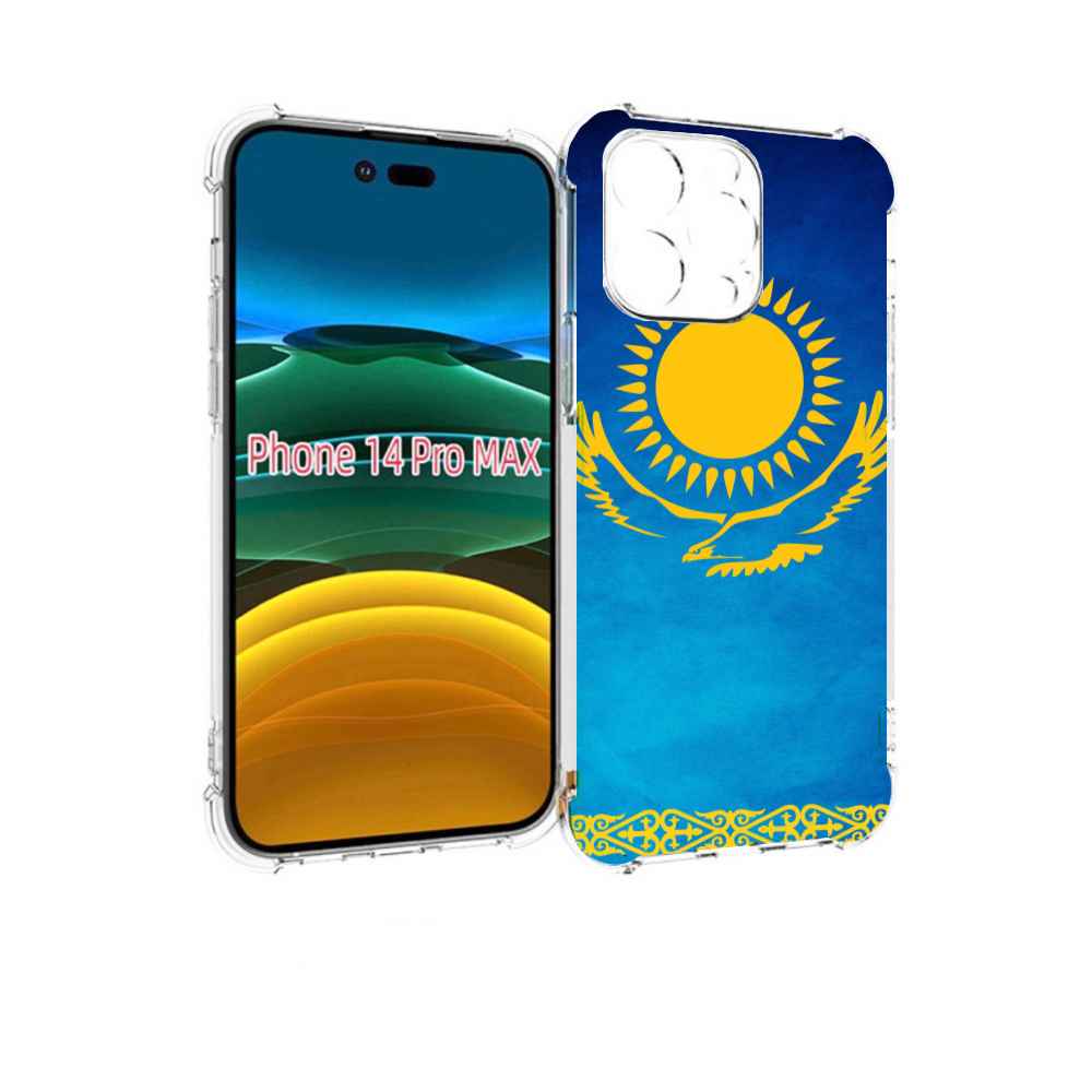 

Чехол MyPads герб и флаг казахстана для iPhone 14 Pro Max, Прозрачный, Tocco