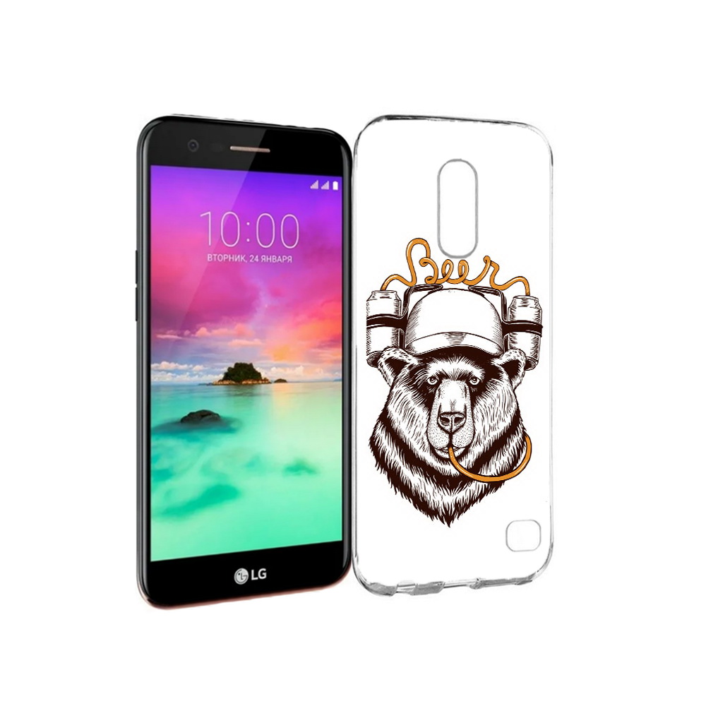 

Чехол MyPads Tocco для LG K10 (2017) пивной медведь (PT53386.73.538), Прозрачный, Tocco