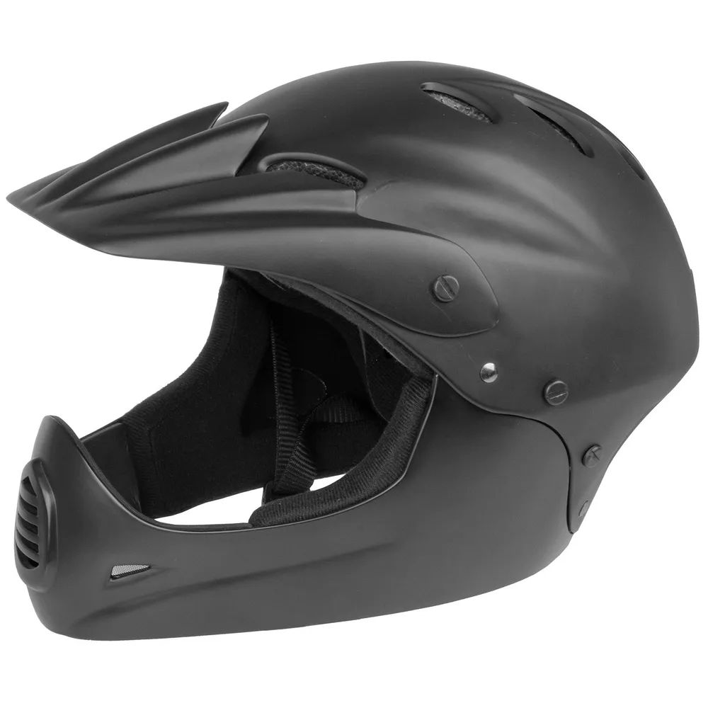 Шлем велосипедный Freeride/DH/BMX FullFace ABS hard shell 17отв. 54-58см (M) черный M-WAVE