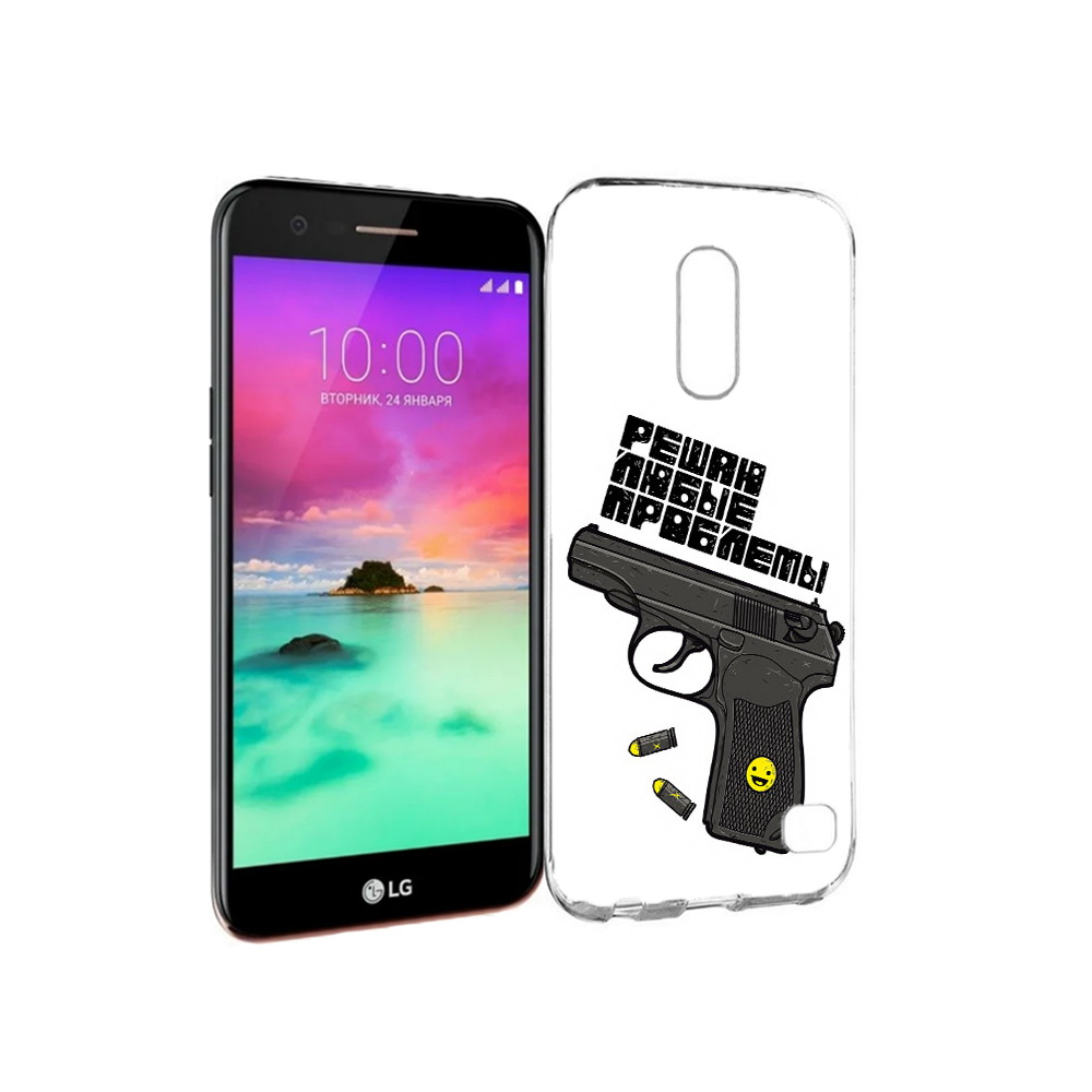 

Чехол MyPads Tocco для LG K10 (2017) пистолет против проблем (PT53386.73.542), Прозрачный, Tocco