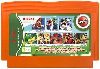 Сборник игр 42 в 1 A-42в1 CHIPandDALE 1.2+CONTRA+MARIO BROS+TURTLES 1 (8 bit)