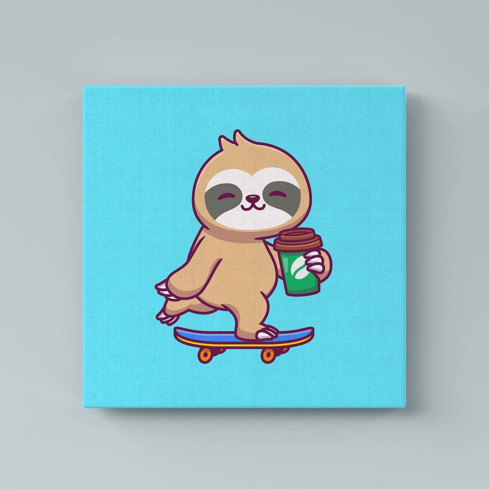 

Картина Red Panda Ленивец На Скейте - p5360740х60