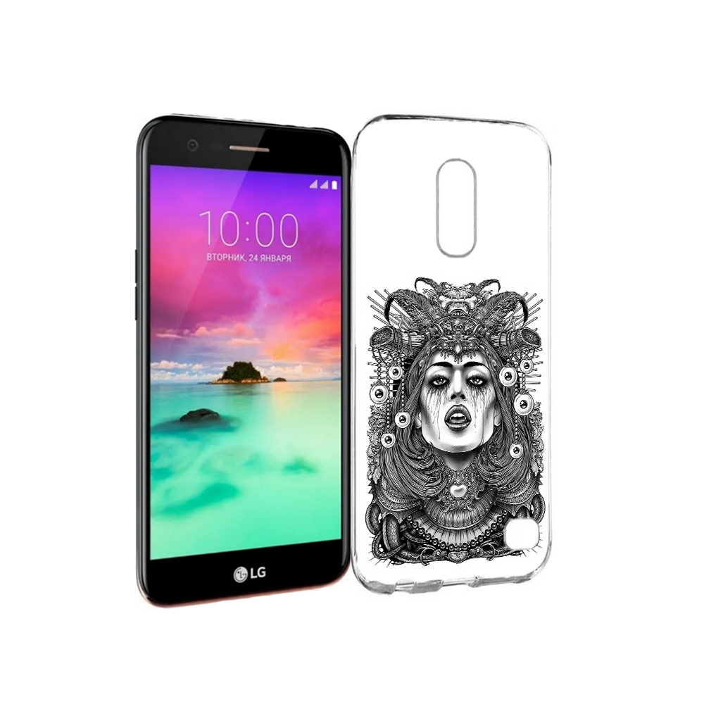 

Чехол MyPads Tocco для LG K10 (2017) портрет девушки черно белый (PT53386.73.551), Прозрачный, Tocco