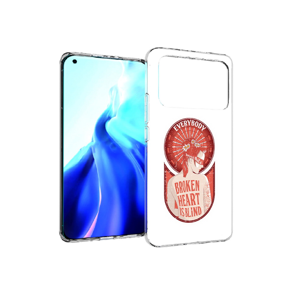 

Чехол MyPads Tocco для Xiaomi Mi 11 Ultra девушка разбитое сердце (PT160500.261.310), Прозрачный, Tocco