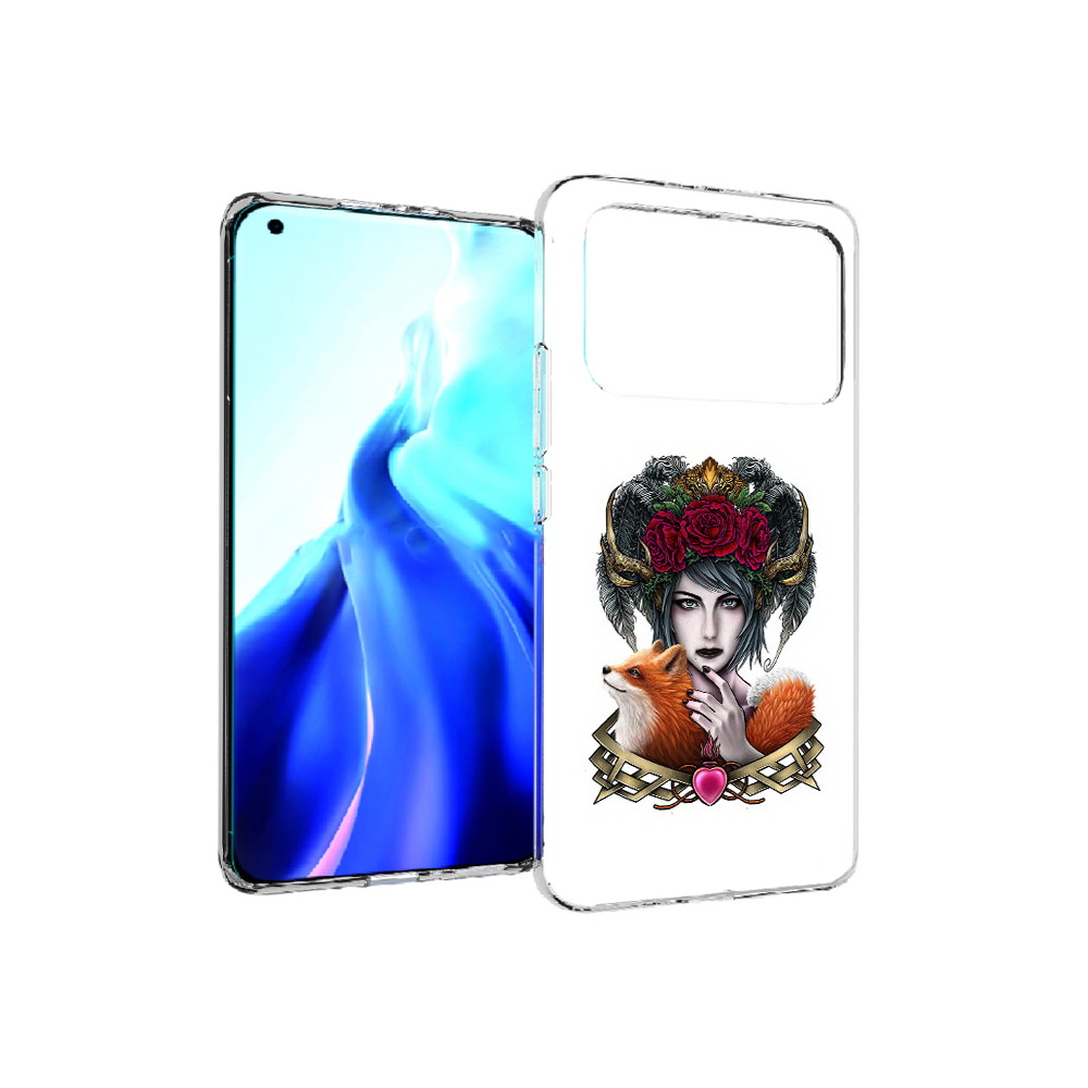 

Чехол MyPads Tocco для Xiaomi Mi 11 Ultra девушка с лисой (PT160500.261.314), Прозрачный, Tocco