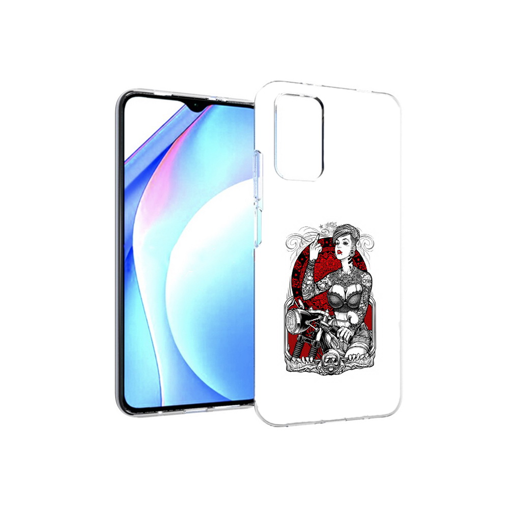 Чехол MyPads Tocco для Xiaomi Redmi 9T девушка на мотоцикле (PT226951.281.308)