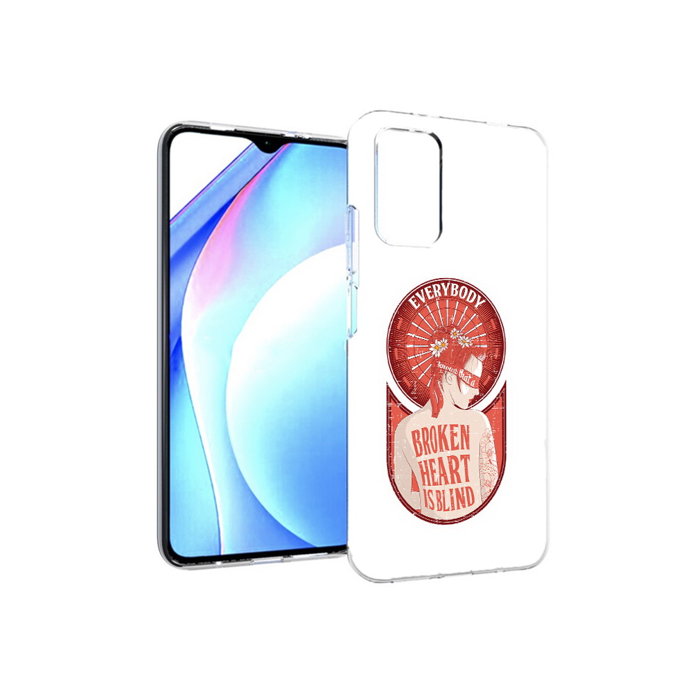 

Чехол MyPads Tocco для Xiaomi Redmi 9T девушка разбитое сердце (PT226951.281.310), Прозрачный, Tocco