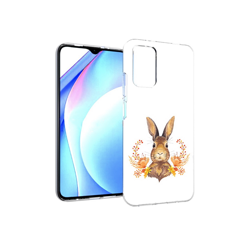 

Чехол MyPads Tocco для Xiaomi Redmi 9T зайка в цветах (PT226951.281.349), Прозрачный, Tocco