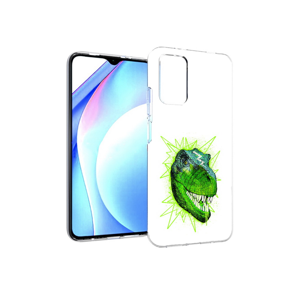 

Чехол MyPads Tocco для Xiaomi Redmi 9T зеленый динозавр (PT226951.281.358), Прозрачный, Tocco