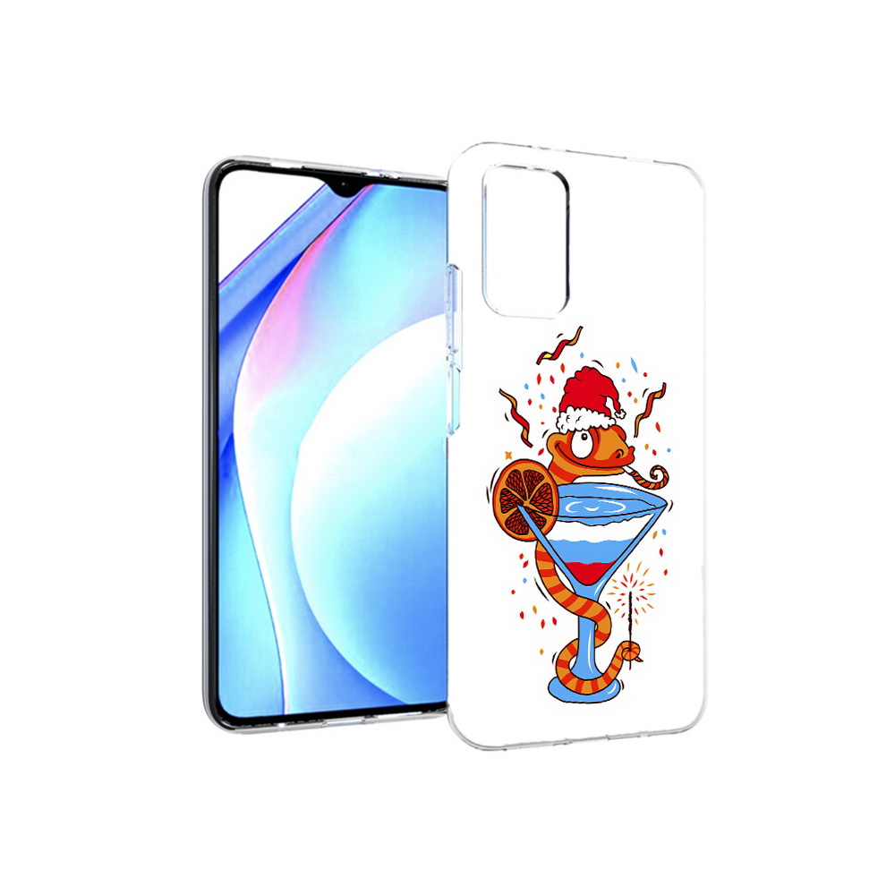

Чехол MyPads Tocco для Xiaomi Redmi 9T змейка (PT226951.281.364), Прозрачный, Tocco