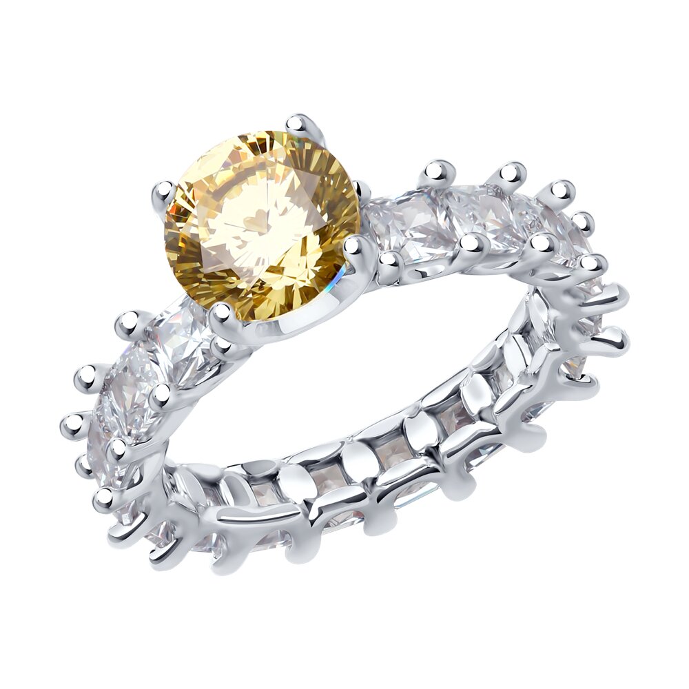 

Кольцо из серебра р.  SOKOLOV 94014121-91, фианит, 94014121-91