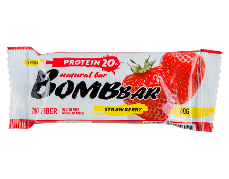 

BOMBBAR Bombbar 60 г, 1 шт, вкус: клубника