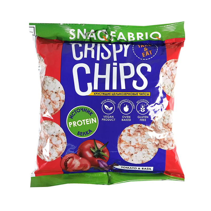 

BOMBBAR Crispy Chips, 50 г, вкус: томат и базилик