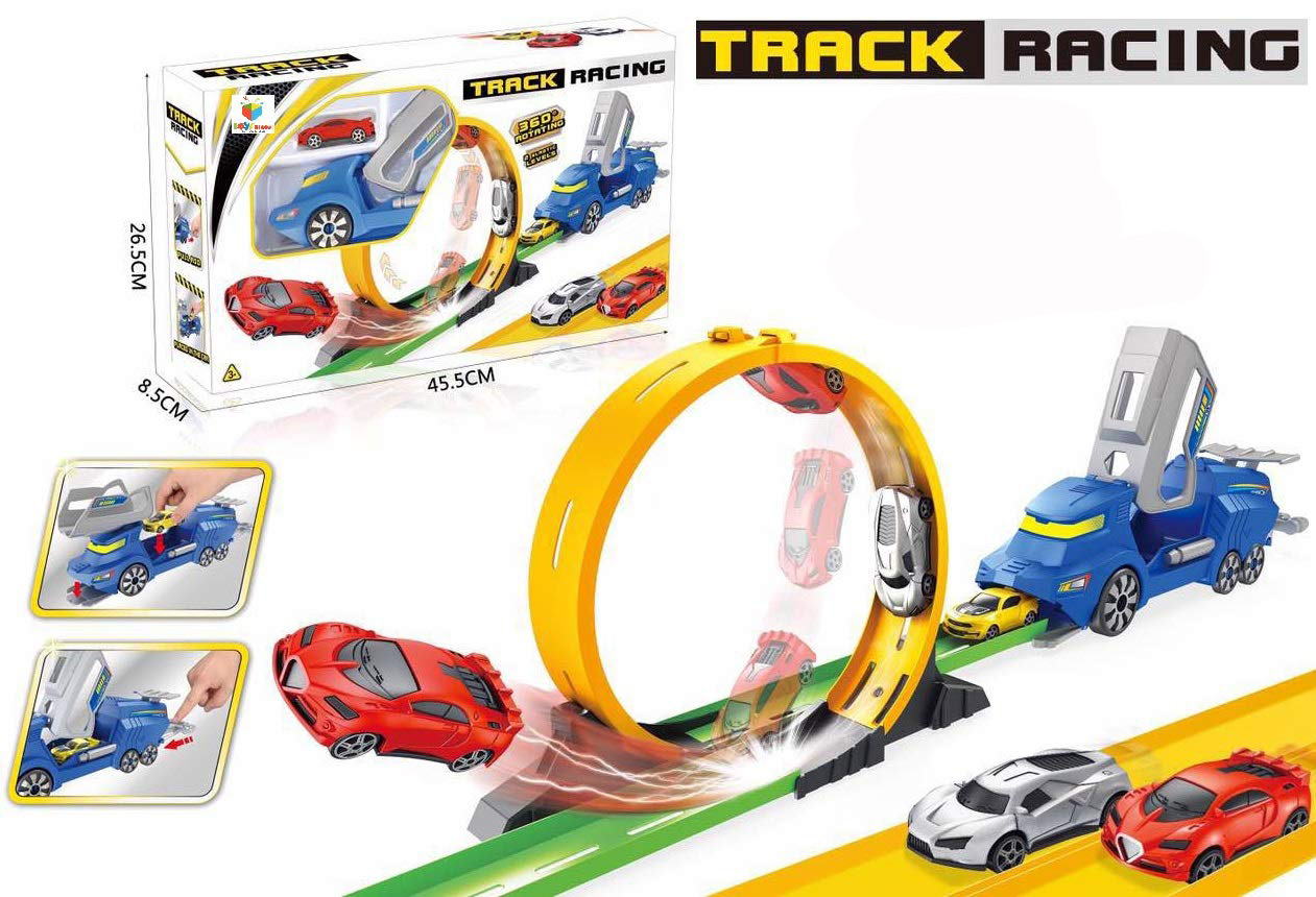

JUNFA TOYS Трек с пусковым устройством и машинкой, Разноцветный