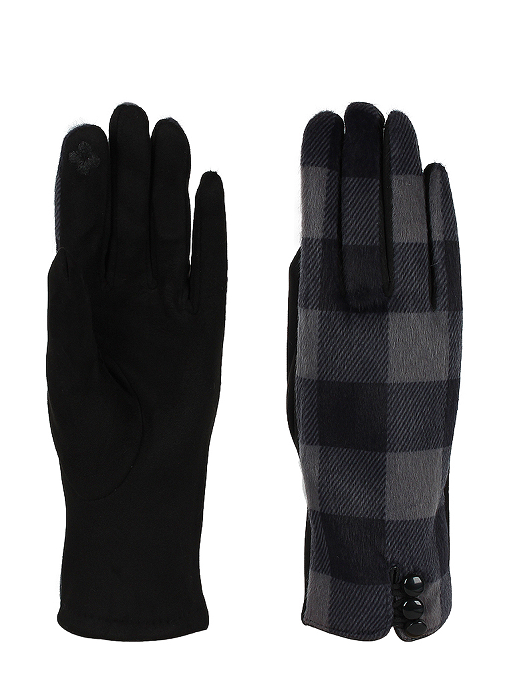 

Перчатки женские Каляев 43490 черные/серые, р. One Size, 43490