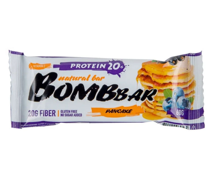 

BOMBBAR Bombbar 60 г, 1 шт, вкус: смородиново-черничный панкейк