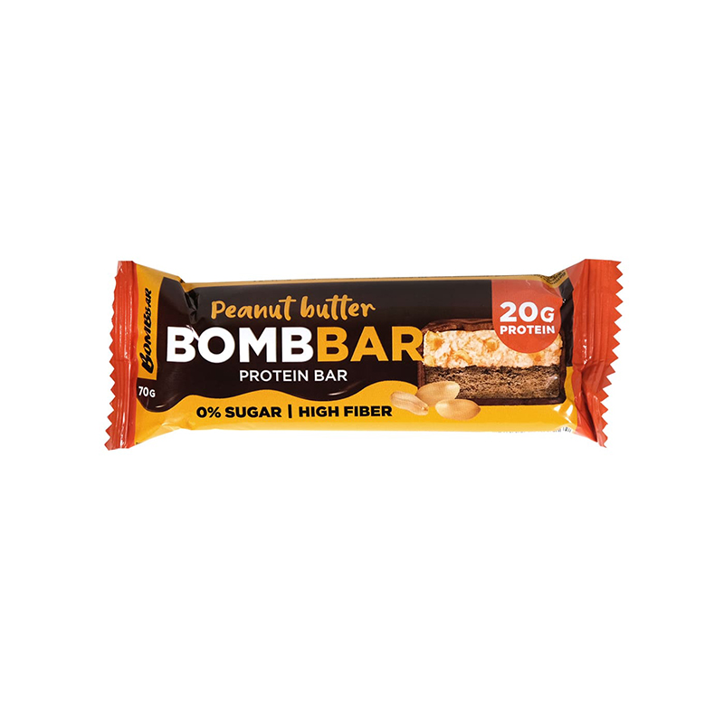 фото Bombbar батончики ореховые глазированные, 1 шт, вкус: арахисовая паста