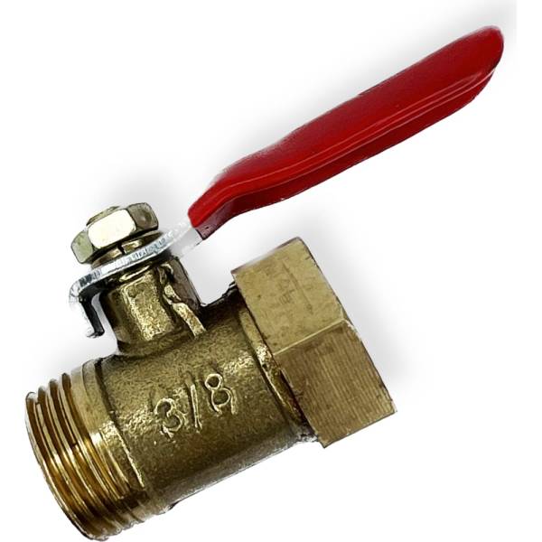 Краник шаровой латунный резьба внутренняя - наружная 3/8