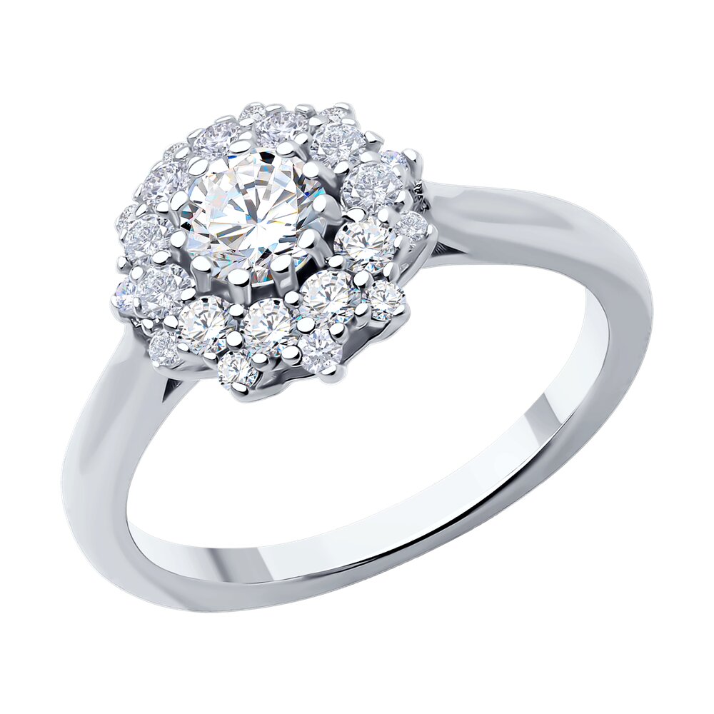 

Кольцо из серебра р. 19 SOKOLOV 94014122-91, фианит, 94014122-91