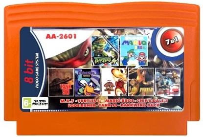 

Сборник игр 7 в 1 AA-2601 М.К.5(30 р.) + TURTLES 4 + MARIO BROS + CHIP and DALE 2 (8 bit)