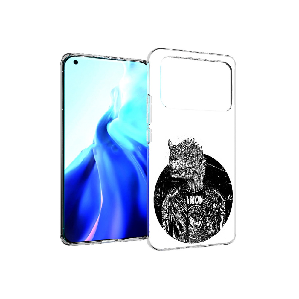 

Чехол MyPads Tocco для Xiaomi Mi 11 Ultra динозавр в куртке (PT160500.261.328), Прозрачный, Tocco
