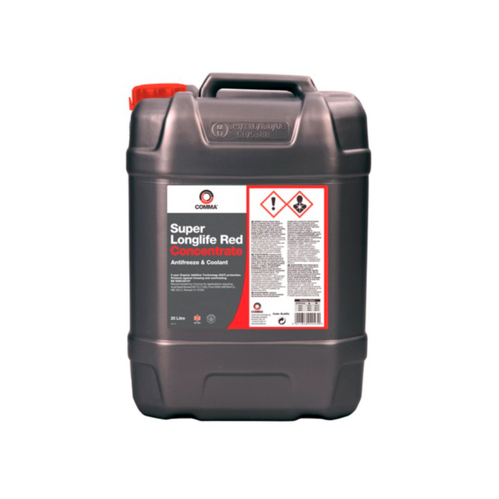 фото Антифриз comma super longlife (g12+) красный концентрат sla20l, 20 л