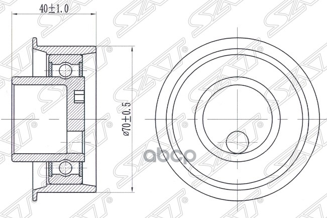 фото Натяжной ролик ремня грм hyundai elantra/tucson/kia sportage 2,0 sat арт. st2441023011