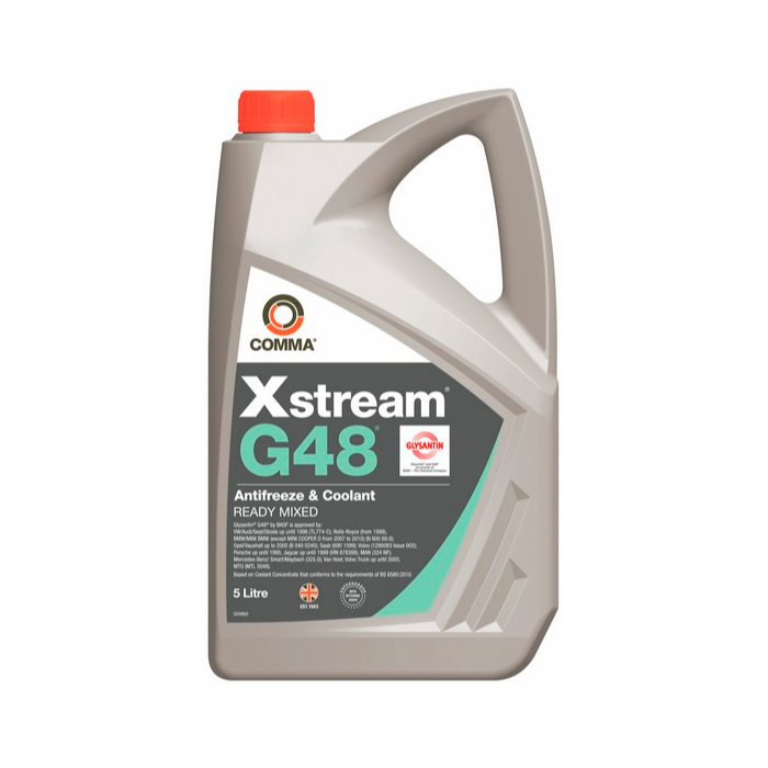 фото Антифриз comma xstream g48 (g11) сине-зеленый раствор охлаждающей жидкости xsg48m5l, 5 л